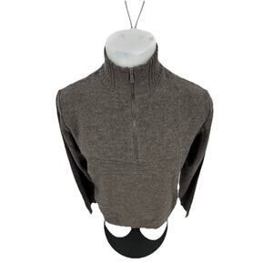 Smartwool Medium Men 1/2 Zip Neck Pullover Sweater 100% Wool Brown K14v